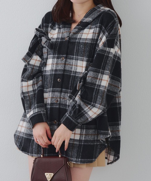 ANOTHER BRANCH OLIVE des OLIVE ブラウス シャツ リボン付チェック