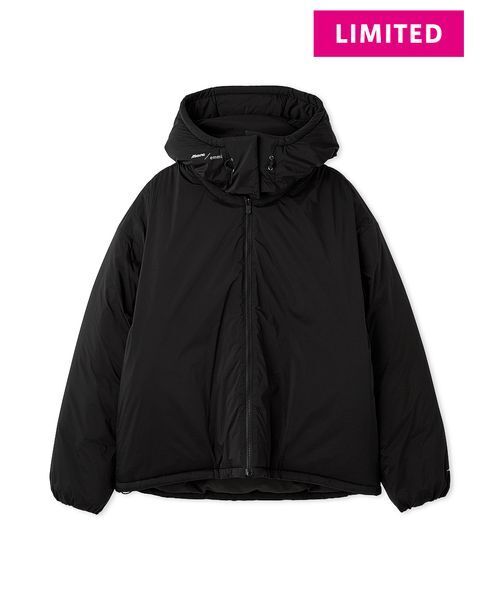 Mizuno ブラック ダウンコート フード付き Mizuno ブラック ダウンコート フード付き ダウンコート 黒 ベンチ