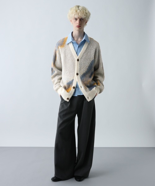 HARE（ハレ） カーディガン マルチカラージャガードカーディガン(HARE