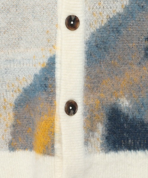 HARE（ハレ） カーディガン マルチカラージャガードカーディガン(HARE