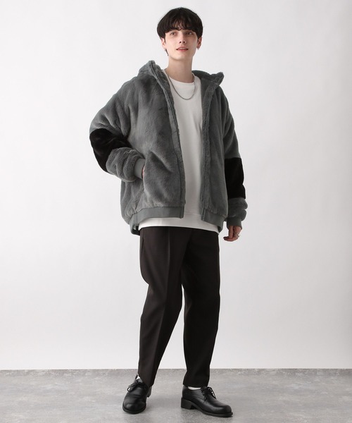 「RAGEBLUE」 ブルゾン LARGE ブラック×ホワイト メンズ_画像2