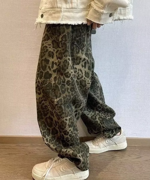 パンツ レオパードワイドパンツ　「ユニセックス商品」 メンズ レディース | CREARE -LINO-