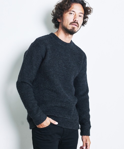 「Magine」 長袖ニット 44 チャコールグレー メンズ_画像6