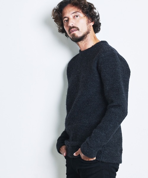 「Magine」 長袖ニット 44 チャコールグレー メンズ_画像8