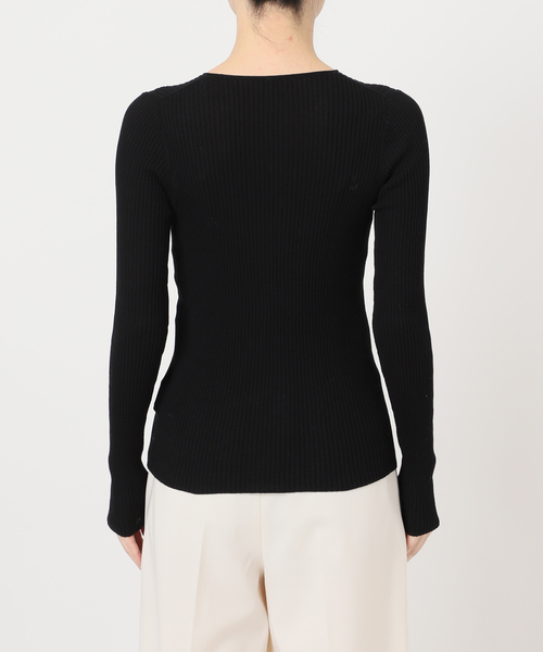 NOBLE（ノーブル） カーディガン CO/SILK リブカーディガン レディース