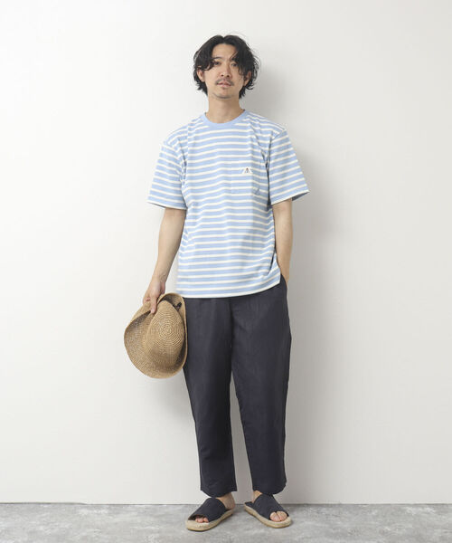 「GEVACO」 半袖Tシャツ L ブルー系その他 メンズ_画像6