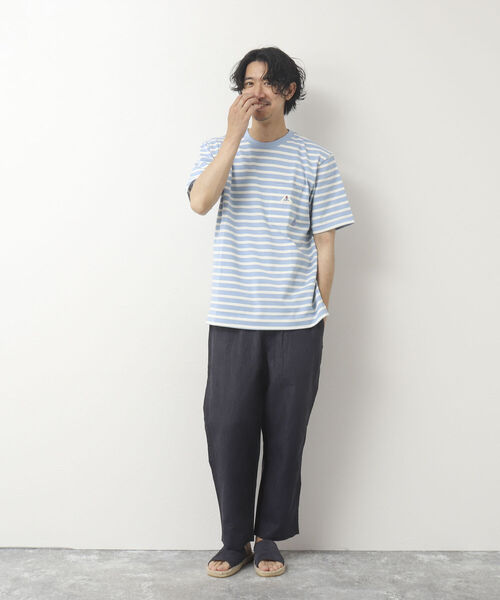 「GEVACO」 半袖Tシャツ L ブルー系その他 メンズ_画像7