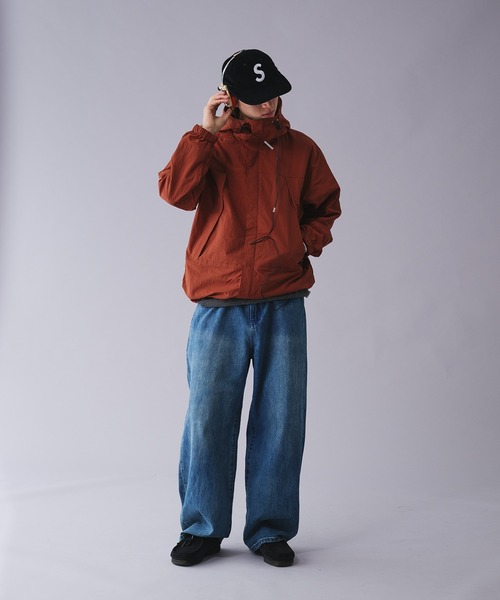 「Adoon plain」 マウンテンパーカー LARGE ブラック メンズ_画像3