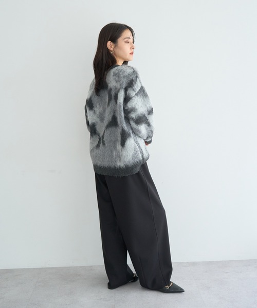 machatt マチャット　フラワー　シャギー　ニット　セーター YECCA VECCA（イェッカヴェッカ） ニット セーター フラワー柄シャギー