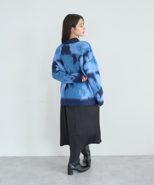YECCA VECCA（イェッカヴェッカ） ニット セーター フラワー柄シャギー