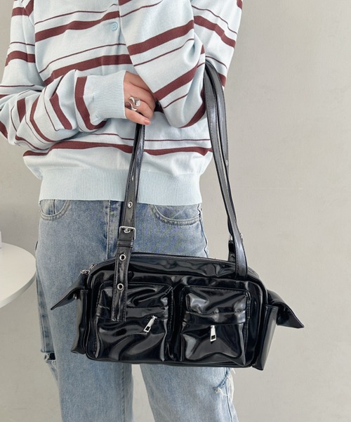 CLEA ショルダーバッグ バッグ ダブルポケットボストンバッグ