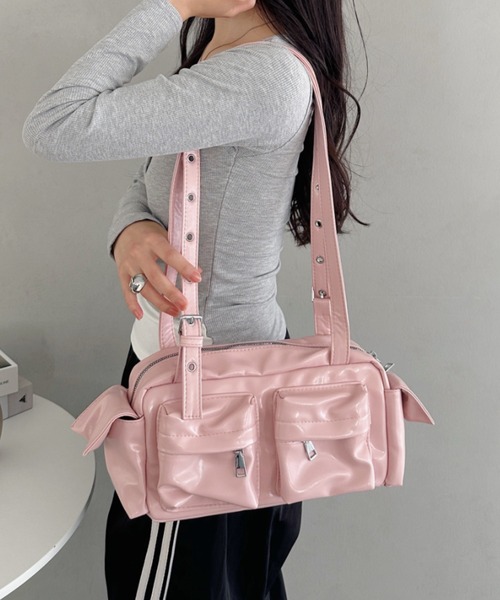 CLEA ショルダーバッグ バッグ ダブルポケットボストンバッグ