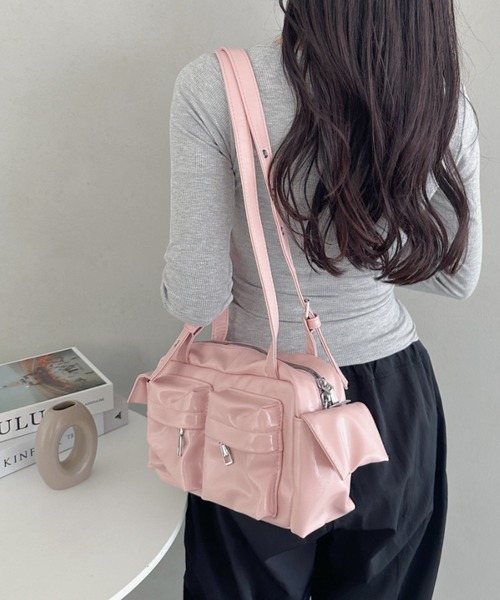 CLEA ショルダーバッグ バッグ ダブルポケットボストンバッグ