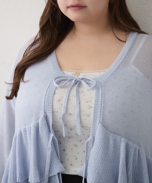 「Louiosy」 ニットカーディガン 4L グリーン系その他 レディース_画像7