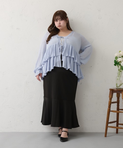 「Louiosy」 ニットカーディガン 4L グリーン系その他 レディース_画像9