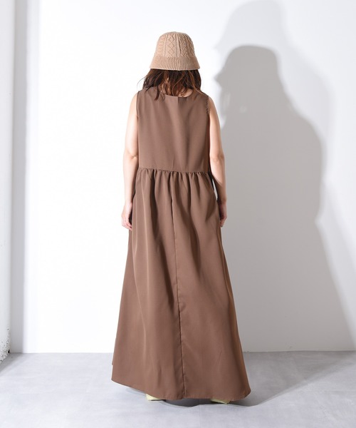 「CALIFORNIA OUTFITTERS」 ノースリーブワンピース FREE ブラウン レディース_画像6