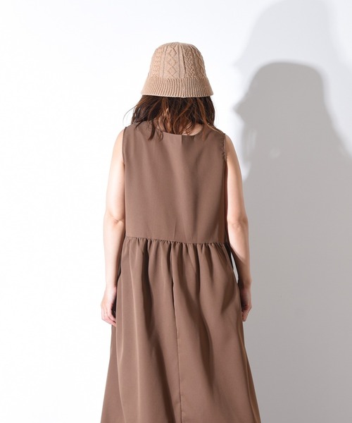 「CALIFORNIA OUTFITTERS」 ノースリーブワンピース FREE ブラウン レディース_画像7