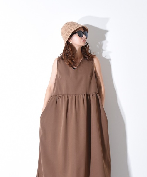 「CALIFORNIA OUTFITTERS」 ノースリーブワンピース FREE ブラウン レディース_画像9