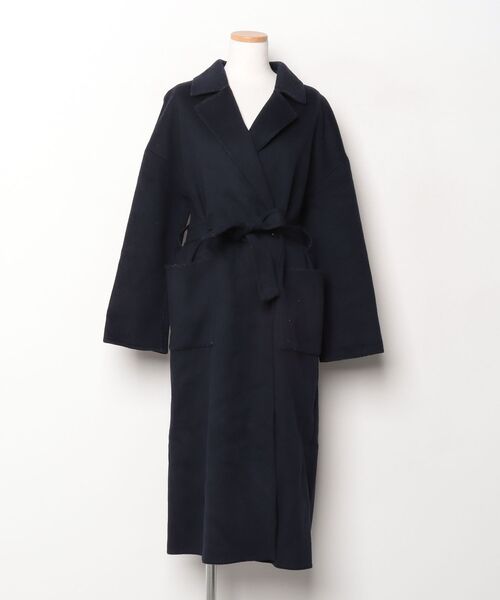 新品　PLST　プラステ　チェスターコート　ベルテッドコート　ウールテンセル　紺 PLST（プラステ） チェスターコート M ネイビー レディース : ZOZOTOWN