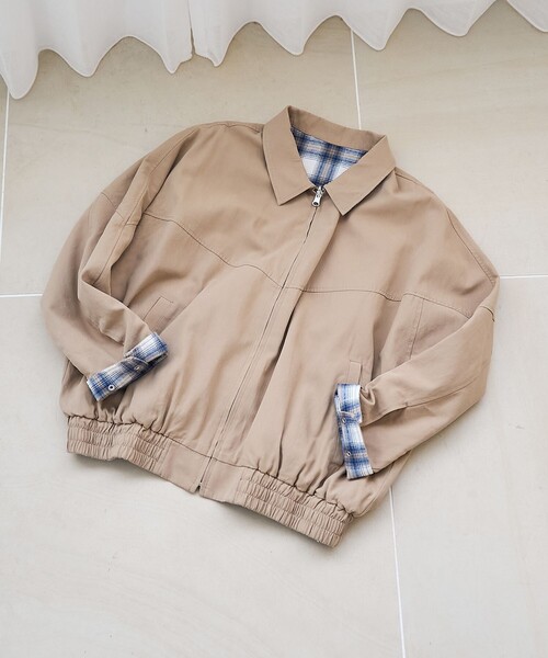 coen（コーエン） ブルゾン アウター リバーシブルチェックブルゾン