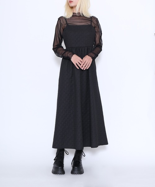 [PUNYUS] трикотажный джемпер с длинным рукавом 3 черный женский 