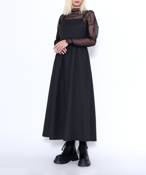 [PUNYUS] трикотажный джемпер с длинным рукавом 3 черный женский 