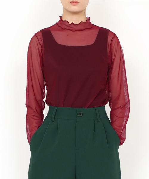 [PUNYUS] трикотажный джемпер с длинным рукавом 3 черный женский 