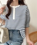 ヘンリーネック tシャツ 半袖 季節の変わり目...の詳細画像2