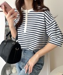 ヘンリーネック tシャツ 半袖 季節の変わり目...の詳細画像1