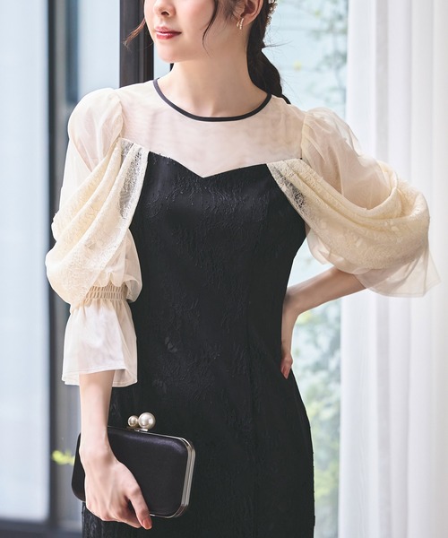 「RUIRUE BOUTIQUE」 半袖ワンピース M チャコール レディースの画像