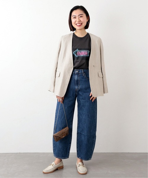 「JOURNAL STANDARD relume」 ノーカラージャケット 38 ベージュ レディース_1