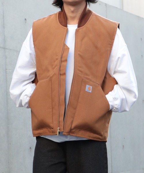 Carhartt（カーハート） ベスト X-LARGE ブラウン メンズ : ZOZOTOWN