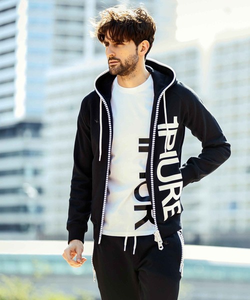 1PIU1UGUALE3 RELAX ジップアップパーカー L グレー メンズ : ZOZOTOWN