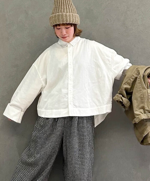 「JOURNAL STANDARD LUXE」 長袖シャツ - ブラック レディース_画像2