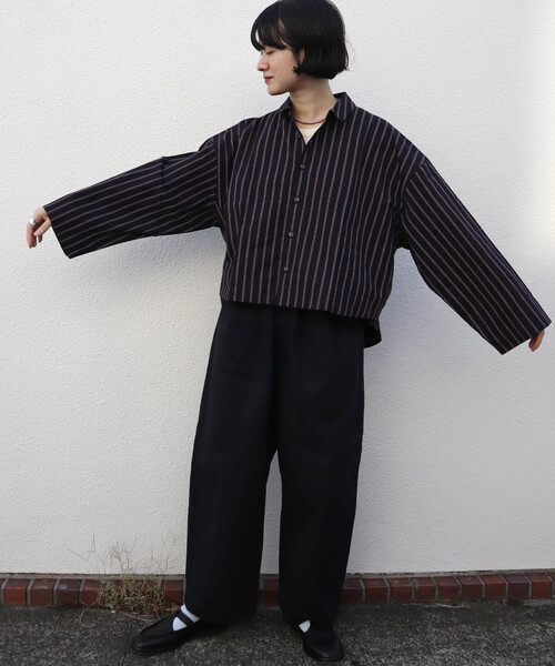 「JOURNAL STANDARD LUXE」 長袖シャツ - ブラック レディース_画像7