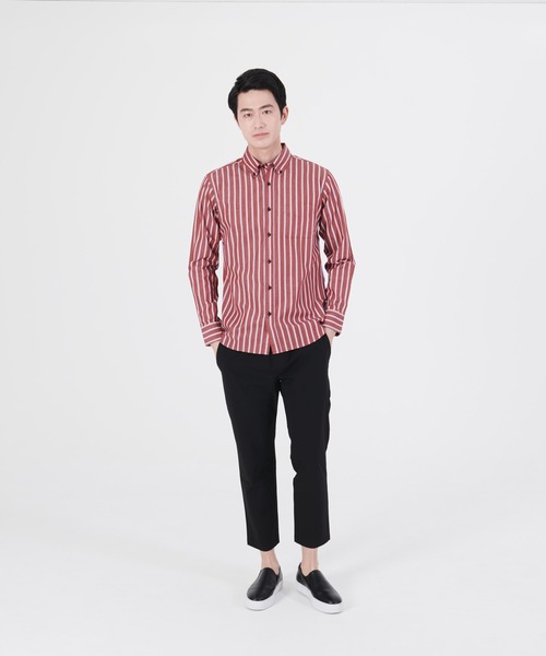 「Blue Standard 」 長袖シャツ MEDIUM ブルー メンズ_画像2