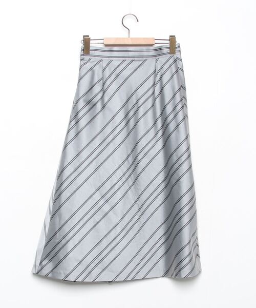 「B ability」 フレアスカート 36 グレー レディース_画像2