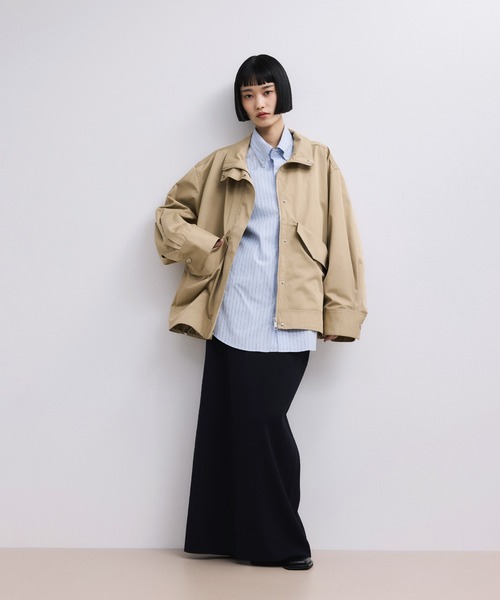 値下げ【新品未使用】アダムエロペ　アウター ADAM ET ROPE'（アダムエロペ） コート アウター 撥水スタンドネック