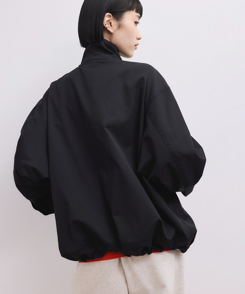 美品　アダムエロペ　ナイロンジャケット　スタンドネックドロストシャツ　ブルゾン黒 ADAM ET ROPE'（アダムエロペ） ブルゾン アウター 「WEB限定