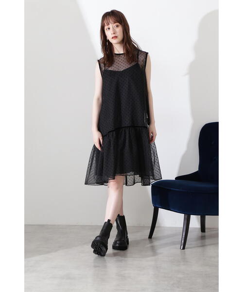 「JILL STUART」 ノースリーブワンピース 0 ピンク レディースの画像
