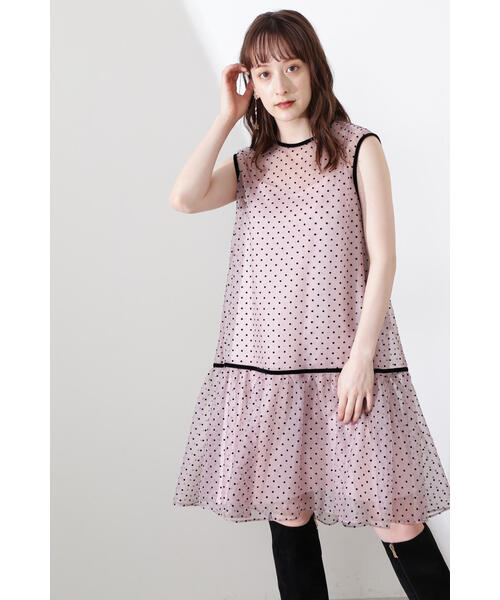 「JILL STUART」 ノースリーブワンピース 0 ピンク レディースの画像
