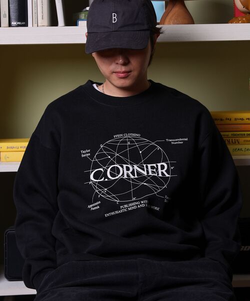 「FFEIN」 スウェットカットソー MEDIUM ブラック メンズ_画像3