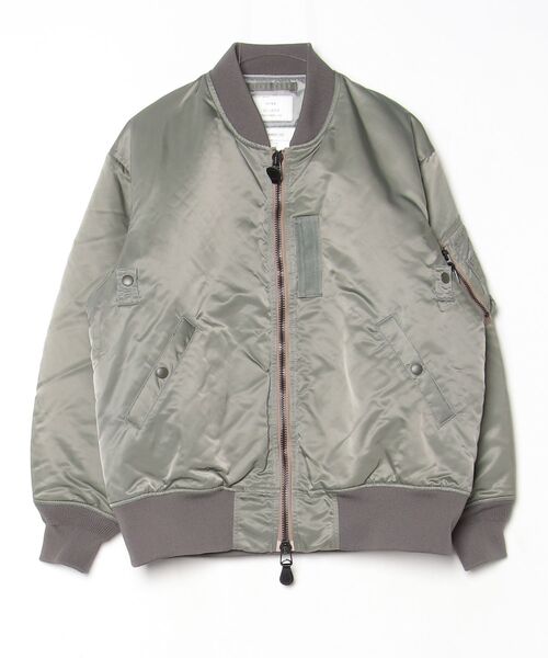 HYKE ブルゾン　サイズ2 HYKE（ハイク） MA-1 ナイロンブルゾン 2 グリーン メンズ : ZOZOTOWN