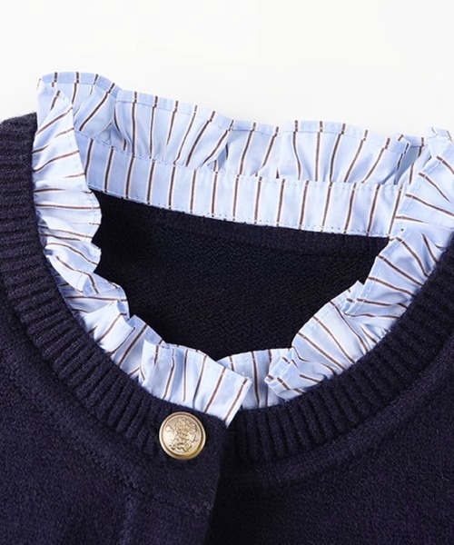 「LA POMME petit」 ニットカーディガン FREE グレー レディース_画像3