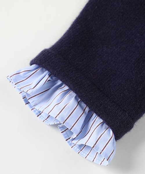 「LA POMME petit」 ニットカーディガン FREE グレー レディース_画像5