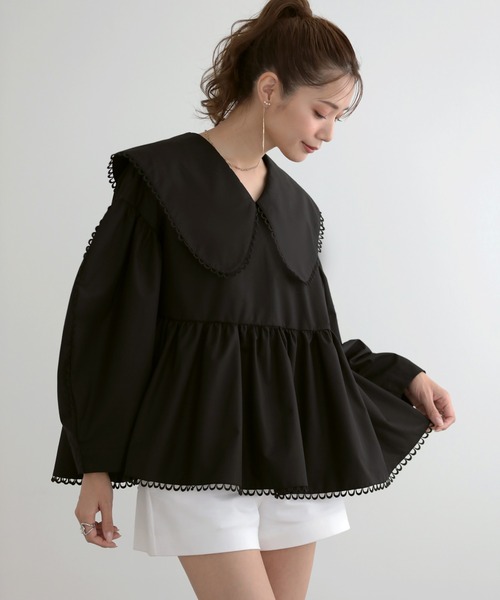 「MERAKI」 長袖ブラウス FREE ブラック レディース_画像8