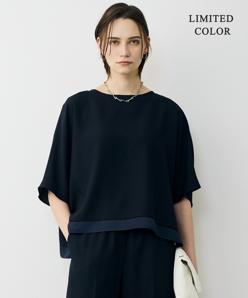 ブラウス シャツ 「WEB限定カラーあり」 FluidBackSatin クロップドブラウス レディース | ICB | 03