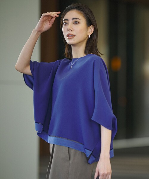 ブラウス シャツ 「WEB限定カラーあり」 FluidBackSatin クロップドブラウス レディース | ICB | 05