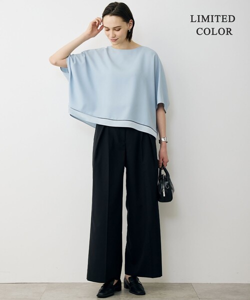 ブラウス シャツ 「WEB限定カラーあり」 FluidBackSatin クロップドブラウス レディース | ICB | 11