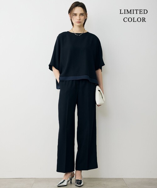 ブラウス シャツ 「WEB限定カラーあり」 FluidBackSatin クロップドブラウス レディース | ICB | 12